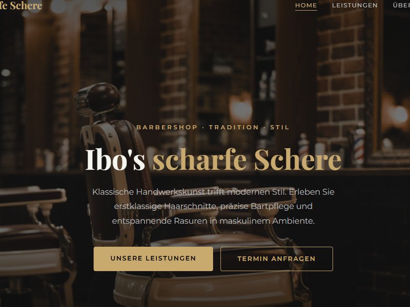 Ibo's scharfe Schere – Friseur & Barbershop Website Design